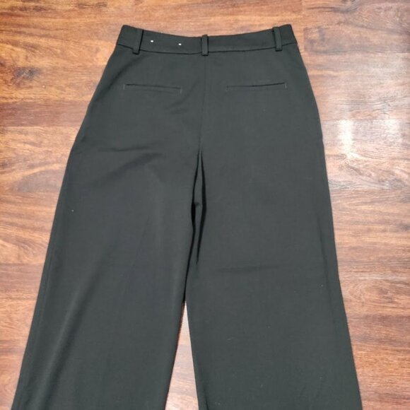 Loft The Peyton Preppy Trouser Womens Size 8 Black Wide-Leg Pants - Picture 9 of 10